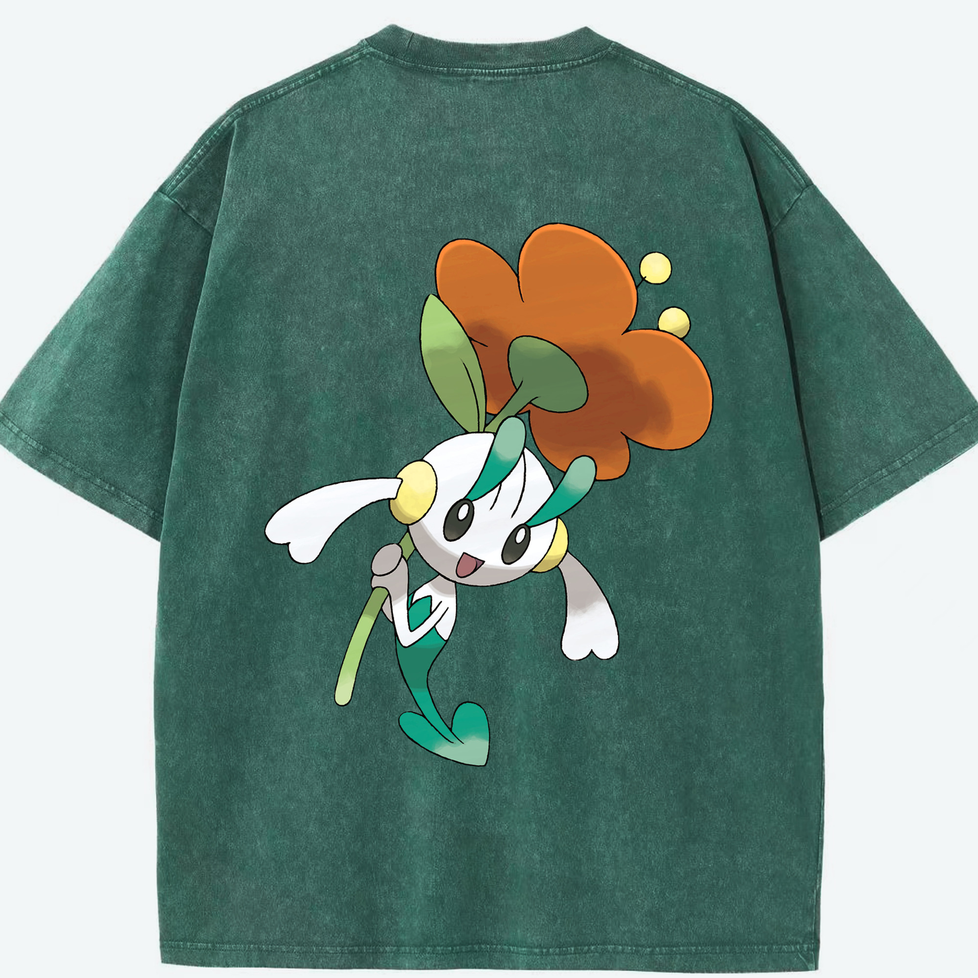 （画像用） ポケットモンスター Pokémon 綿100% ヴィンテージ風 半袖Tシャツ（背面プリント）